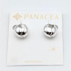 Panacea Silver Capri Stud Earrings for Women's Elegant Everyday Style